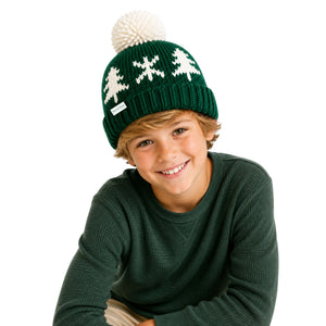 Bits & Bows Bobble Hat in Evergreen