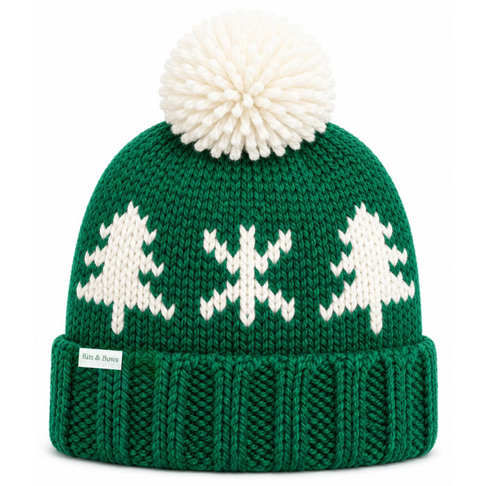 Bits & Bows Bobble Hat in Evergreen