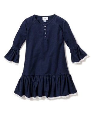 Petite Plume Arabella Nightgown in Navy Flannel