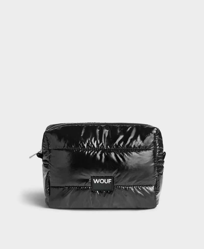 Wouf Black Glossy Toiletry Bag