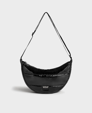 Wouf Black Glossy Crossbody Bag