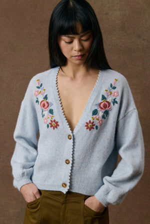 Louise Mischa Lunami Embroidered Cardigan