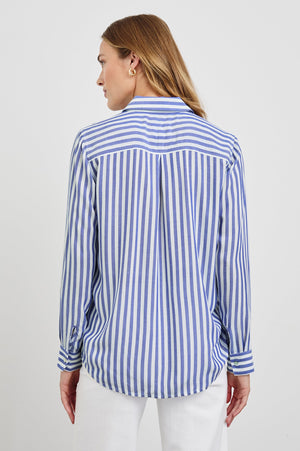 Rails Wren Top in Blue/White