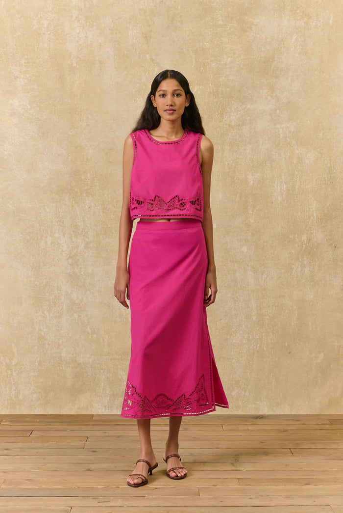 Louise Misha Amarante Skirt in Fuchsia