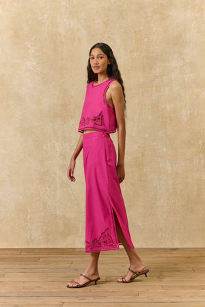 Louise Misha Irane Top in Fuchsia