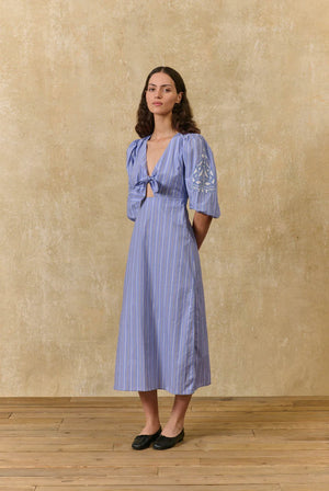 Louise Misha Chadhlia Dress in Blue Ocean Stripes