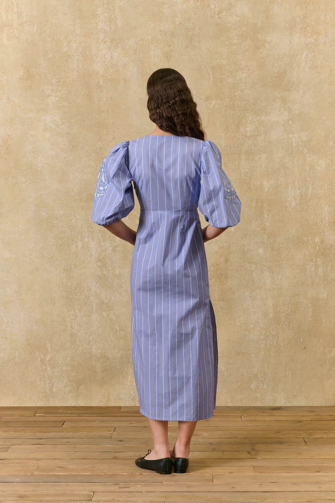 Louise Misha Chadhlia Dress in Blue Ocean Stripes