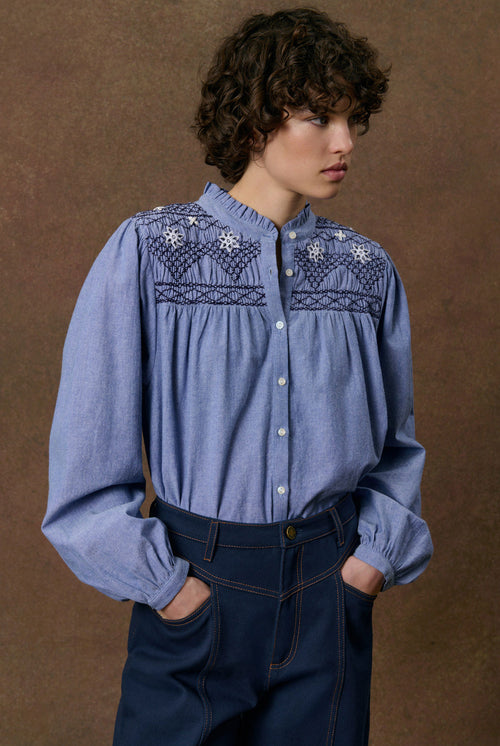 Louise Misha Louise Blouse in Light Blue