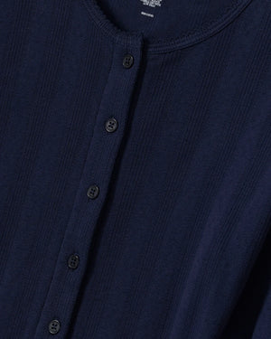 Petite Plume Women's Pointelle Cardigan In Navy