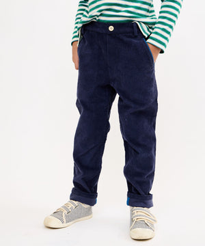 Oso & Me Walken Slim Corduroy Pant in Navy