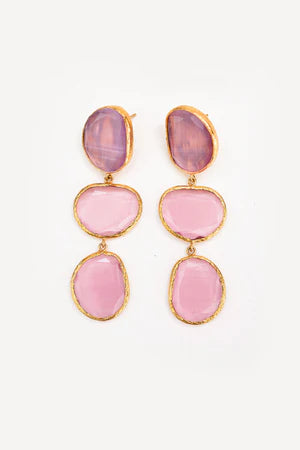 Debbie Katz Alara Cat Eye Stone Earrings - Multiple Colors!