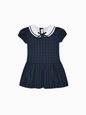 La Coqueta Xana Dress in Navy Check