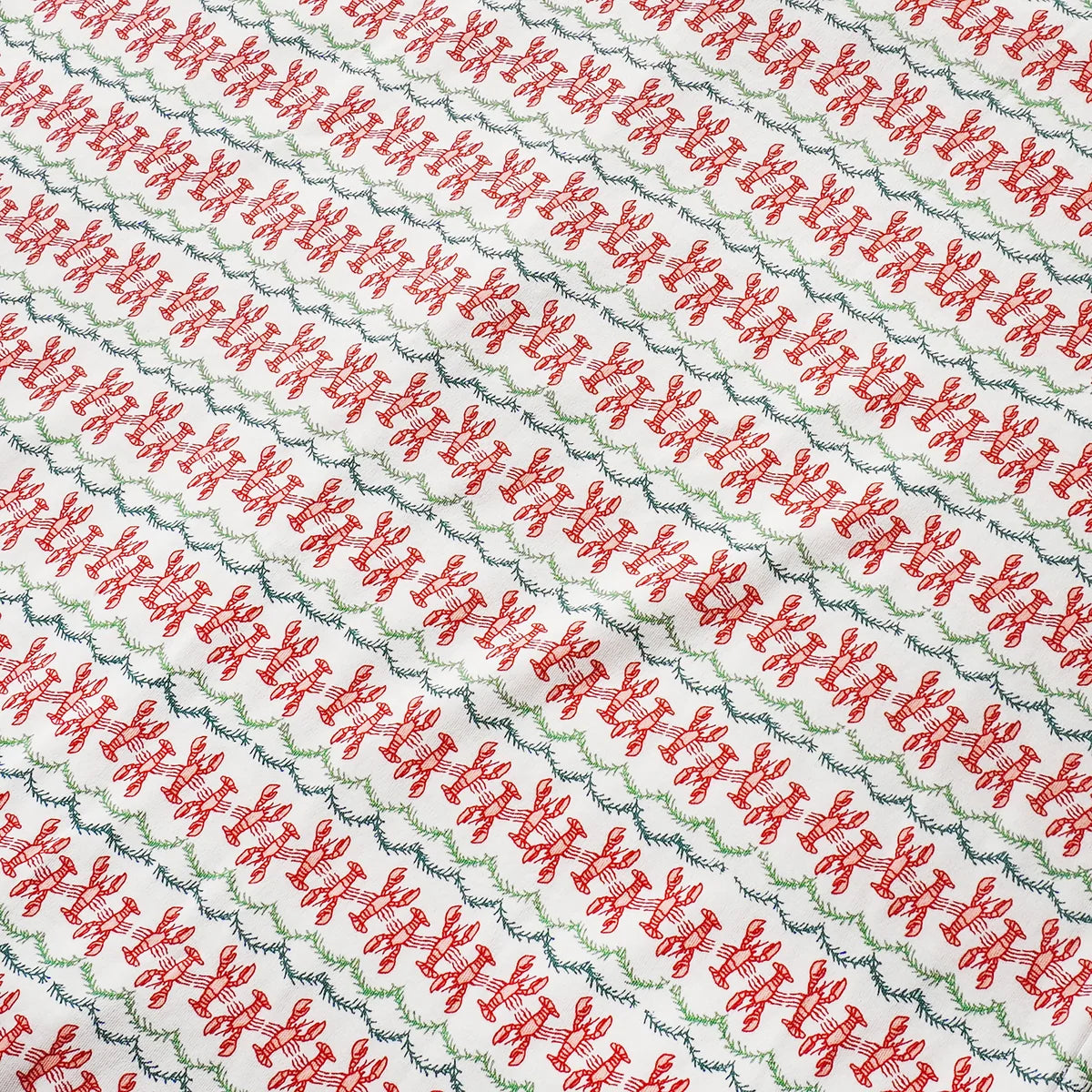 Joy Street Zip Footie in Christmas Lobsters