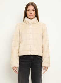 UMA CROP FAUX FUR JACKET