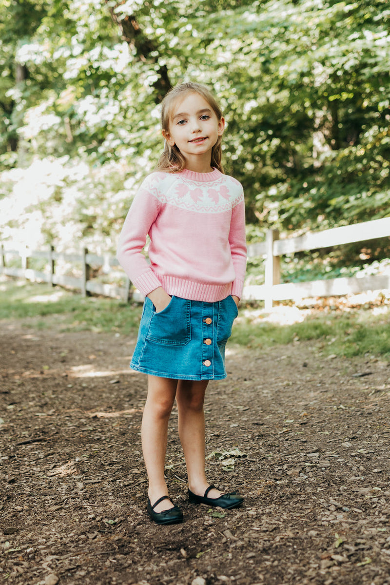 Maddie & Connor Bow Sweater in Pink