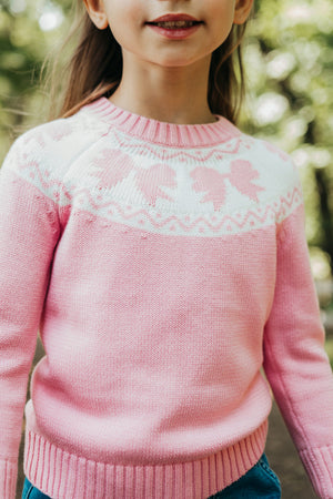 Maddie & Connor Bow Sweater in Pink