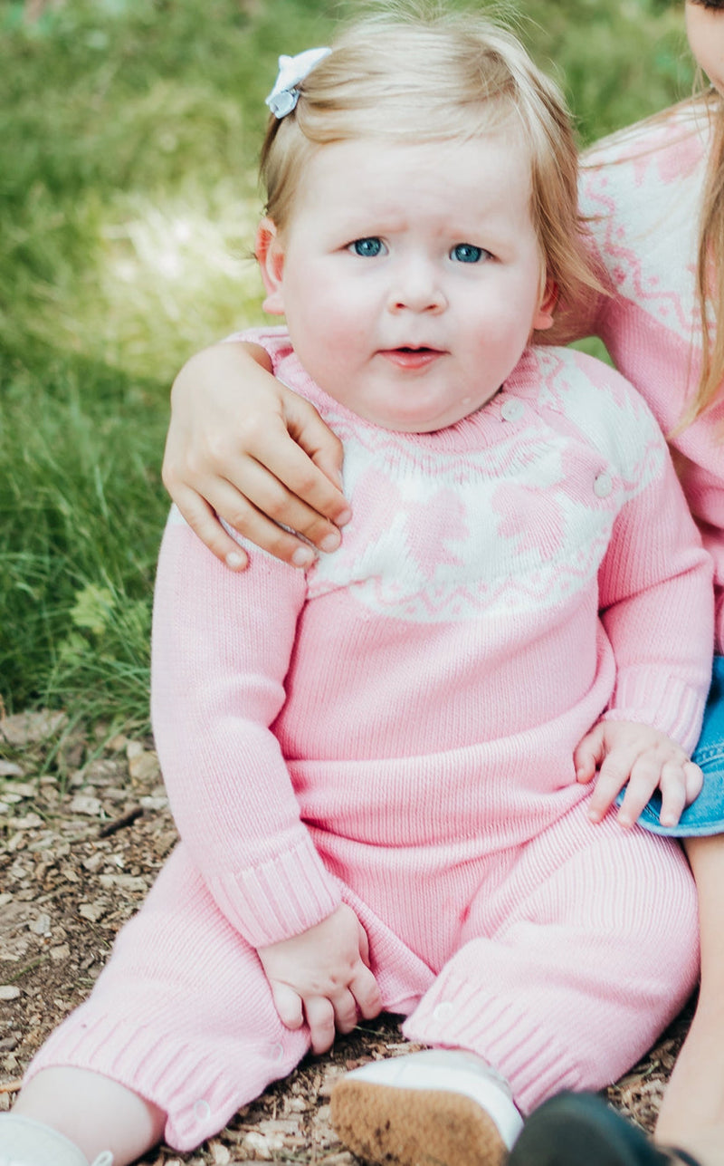 Maddie & Connor Knit Bow Romper