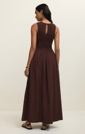 Z Supply Juniper Maxi Dress in Chocolate Cherry