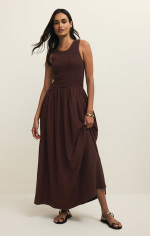 Z Supply Juniper Maxi Dress in Chocolate Cherry