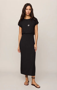 Z Supply Anika Jersey Midi Dress in Black