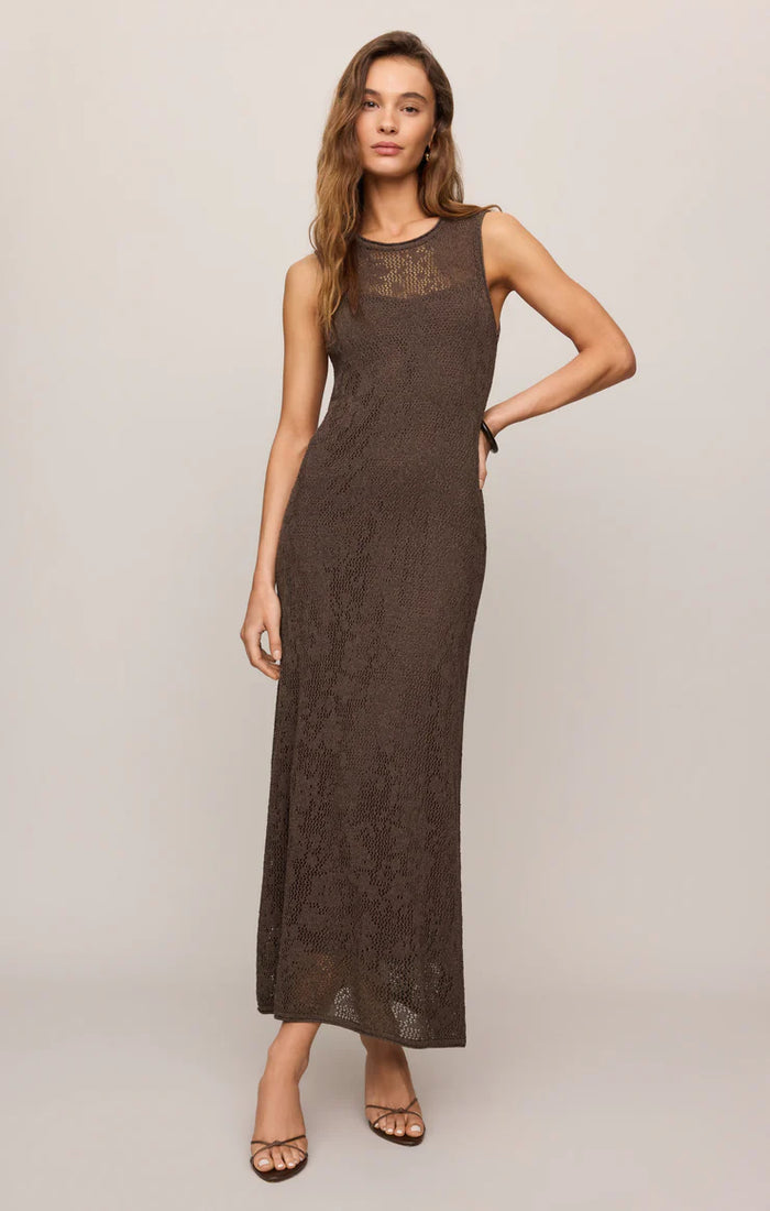 Z Supply Claremont Midi Dress in Cocoa Latte