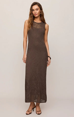 Z Supply Claremont Midi Dress in Cocoa Latte