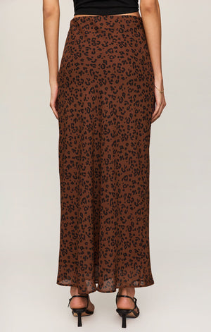 Z Supply Europa Leopard Skirt in Burnt Umber