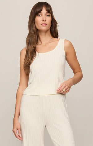 Z Supply Double Scoop Rib Tank in Bone