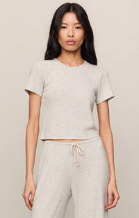 Z Supply Waffle Tee in Feather Grey