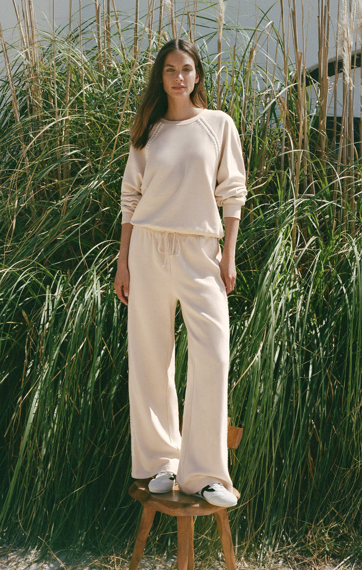 Z Supply Take All French Terry Sweat Pant in Crystal