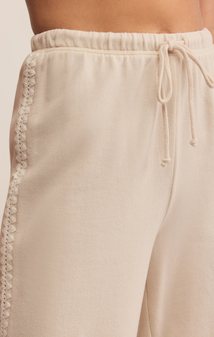 Z Supply Take All French Terry Sweat Pant in Crystal