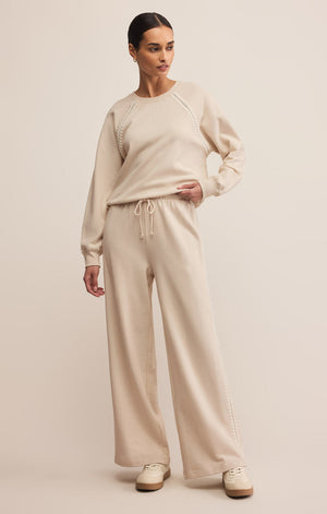 Z Supply Take All French Terry Sweat Pant in Crystal