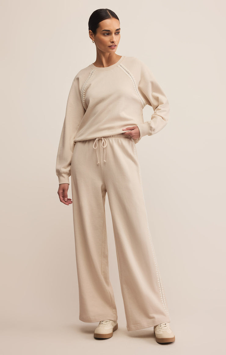 Z Supply Take All French Terry Sweat Pant in Crystal