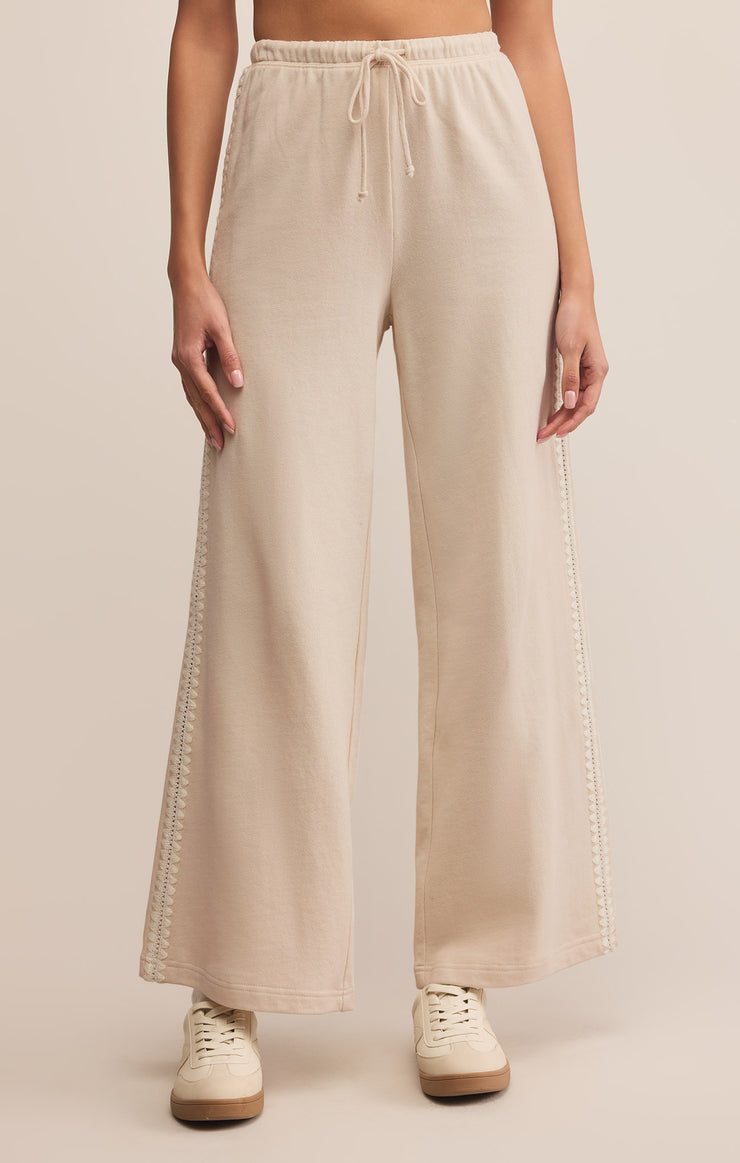 Z Supply Take All French Terry Sweat Pant in Crystal