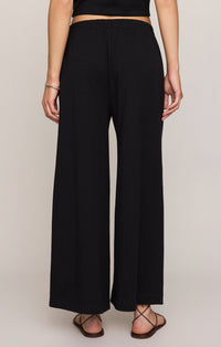 Z Supply Scout Jersey Crop Flare Pant in True Black