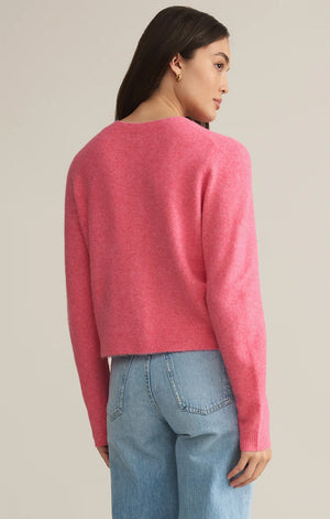 Z Supply Medina Cardigan in Disco Pink