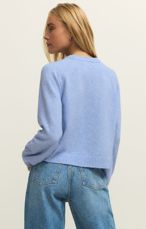 Z Supply Coming Up Cozy Sweater in Blue Light