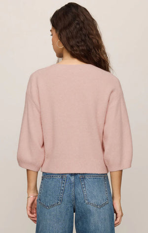 Z Supply 3/4 Sleeve Valor Cardigan in Soft Blush