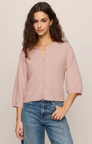 Z Supply 3/4 Sleeve Valor Cardigan in Soft Blush