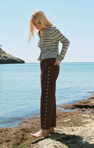 Z Supply Medina Stripe Cardigan in Aqua Cloud