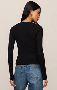 Z Supply Rowena Fine Knit Sweater in Black