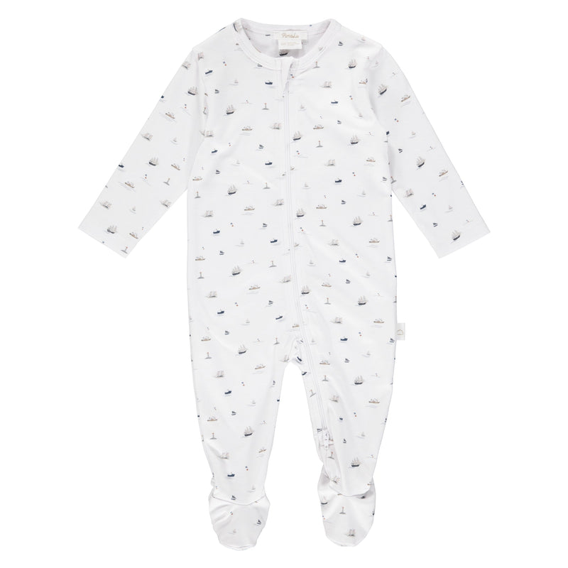 Pimalu Zip Footie in Sailboats