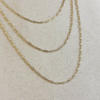 GoldFi 18k Gold Filled Mini Paperclip Chain