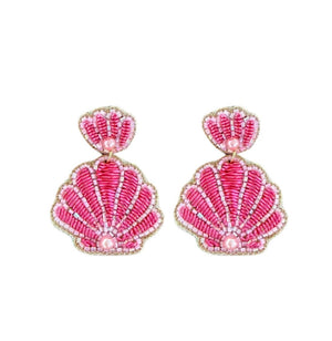 Beth Ladd Collections - Seashell Earrings in Pink
