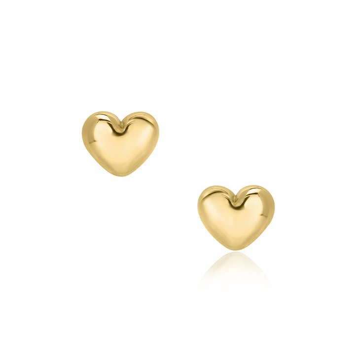 Mod + Jo Charlotte Mini Heart Studs in Gold