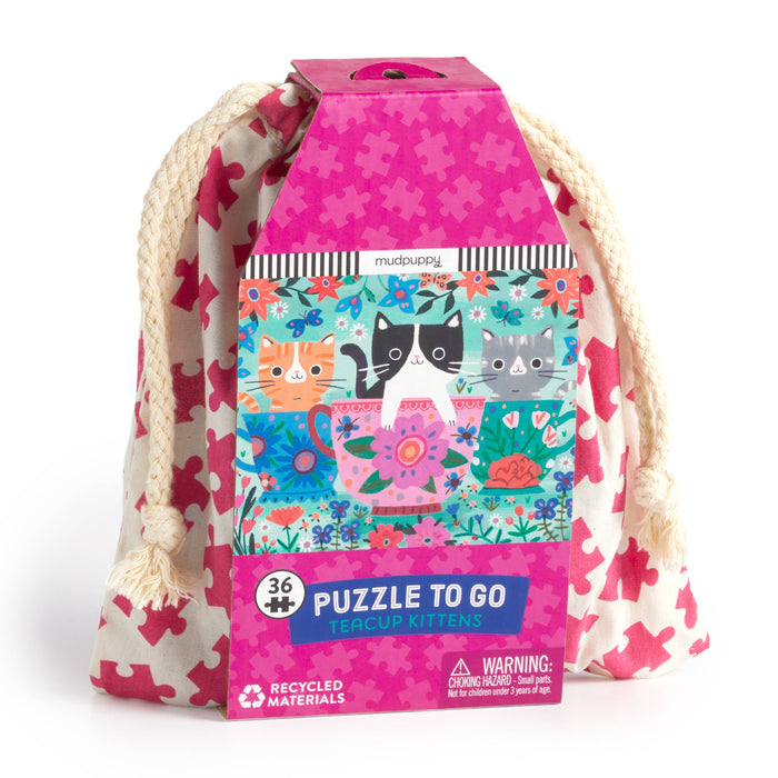 Chronicle Books Teacup Kittens 36 Piece Puzzle to Go