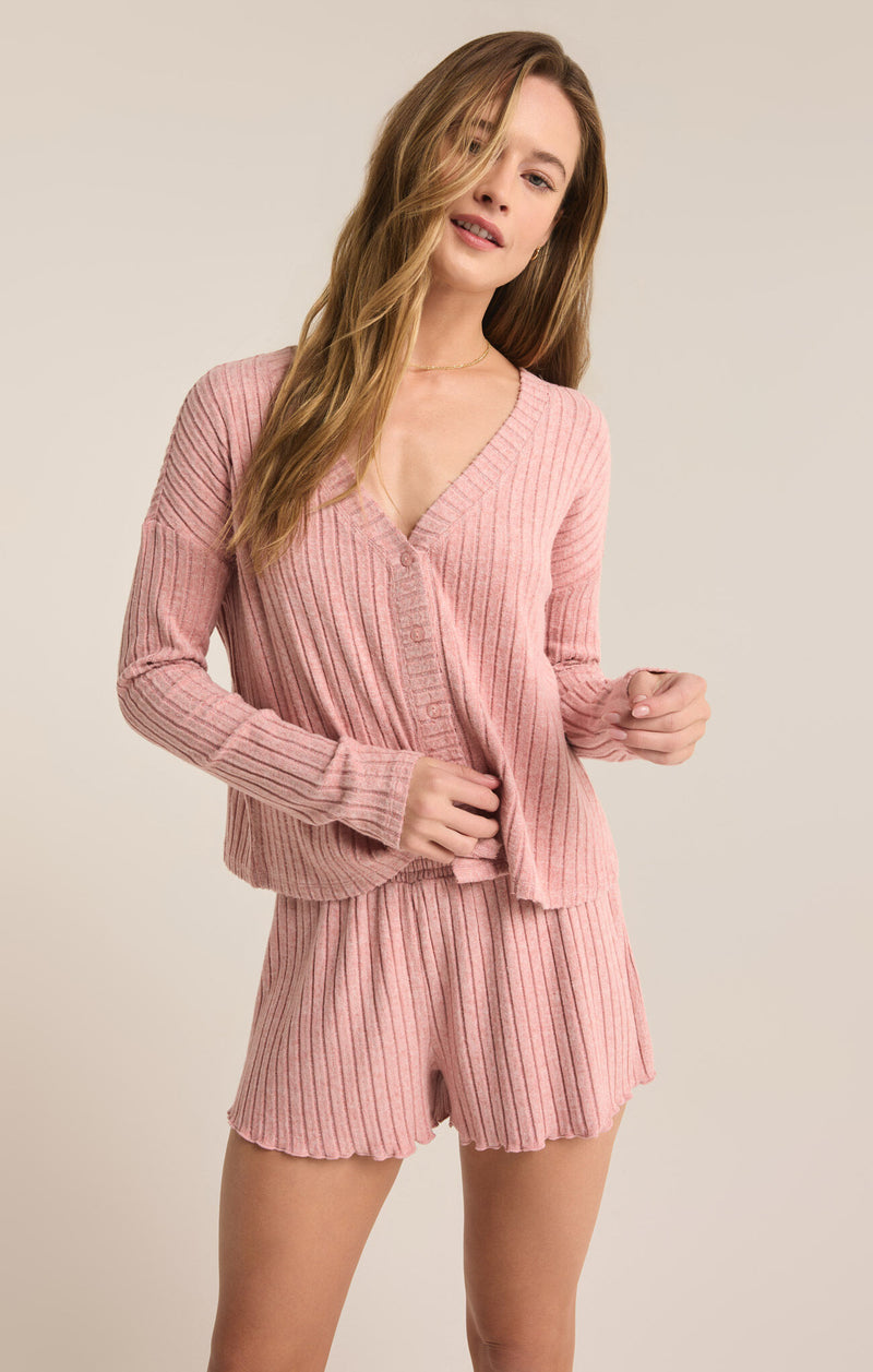 Z Supply Mara Cardigan Top in Rosebud