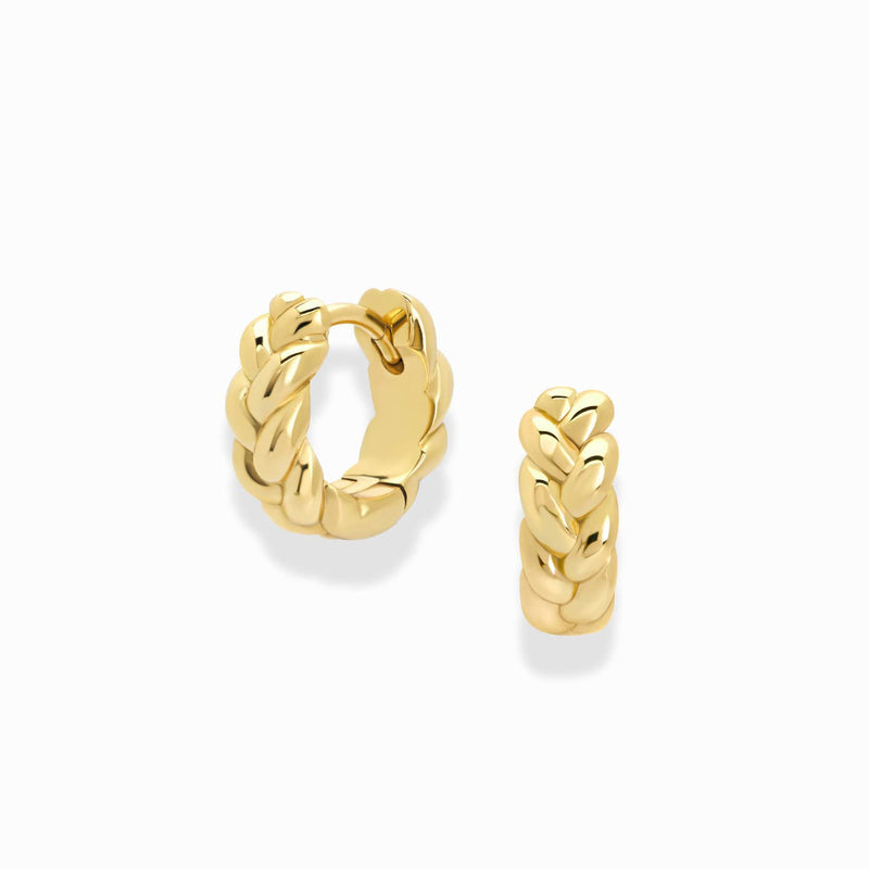 Mod + Jo Daria Braided Huggie in Gold