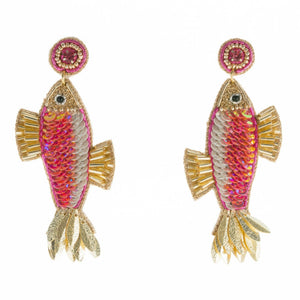 Beth Ladd Collections - Fancy Fish Earrings in Pink