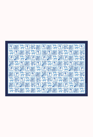 Jessie Zhao New York Beach Sarong Wrap in Blue Jungle